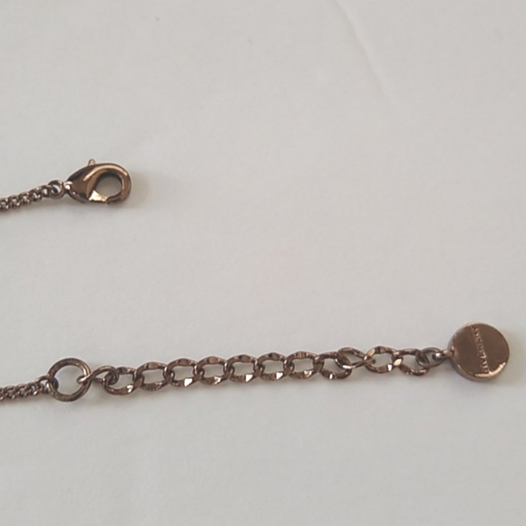 Givenchy Brown Tonal Rhinestone Y Drop Necklace - Picture 9 of 10